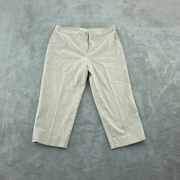 Talbots Womens Size 16 Beige Cotton Blend Pants 4189 - Picture 1 of 10
